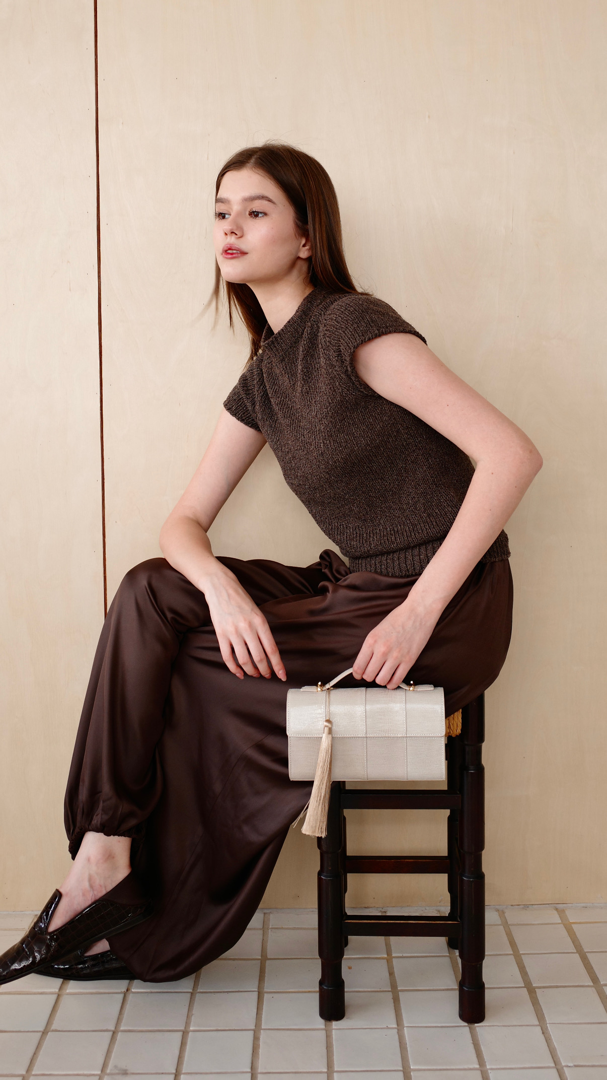 LYNE - PALE IVORY LIZARD SUEDE - Image 2