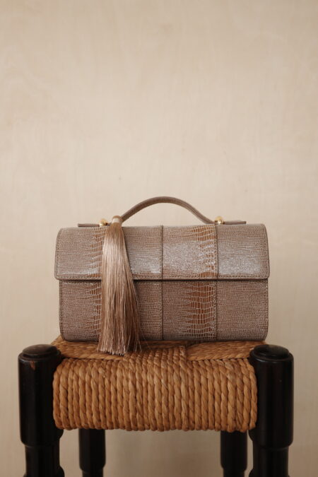 LYNE - CARAMEL LIZARD SUEDE