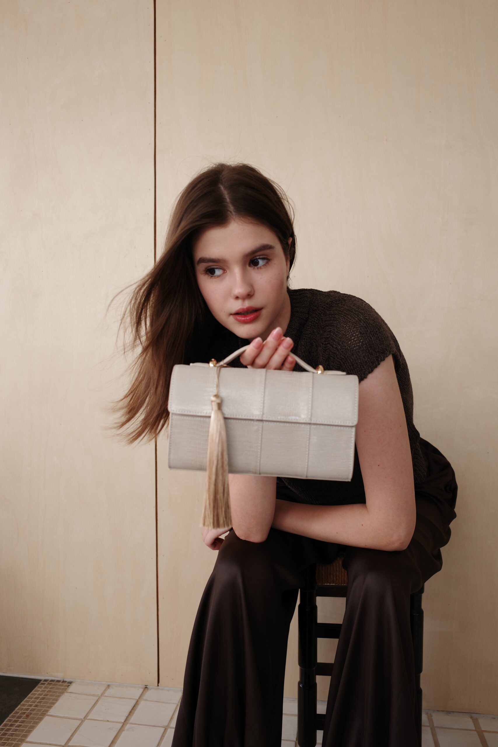 LYNE - PALE IVORY LIZARD SUEDE - Image 3